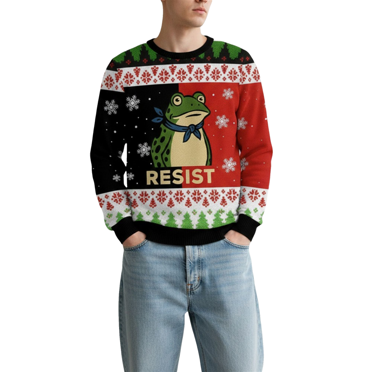 2026 Christmas Funny Frog Resist Ugly Sweater - Moonbestprint