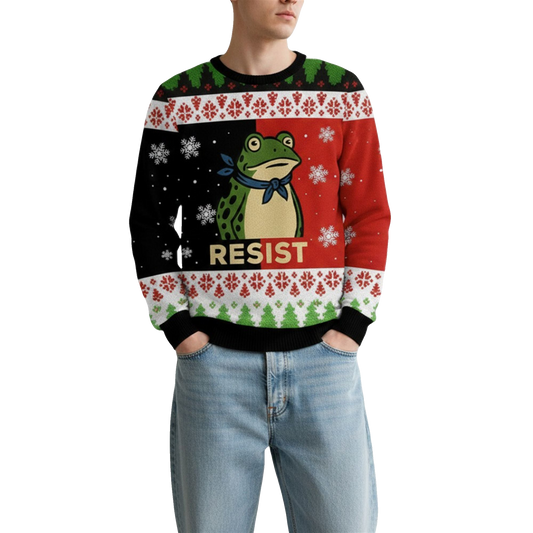 2026 Christmas Funny Frog Resist Ugly Sweater - Moonbestprint