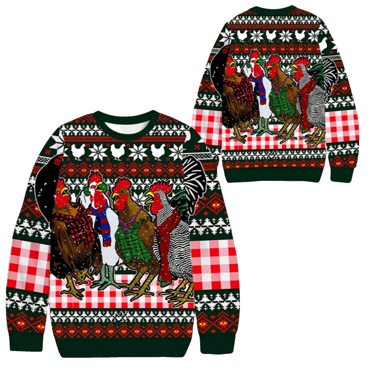 2026 Christmas Funny Chicken Ugly Sweater - Moonbestprint