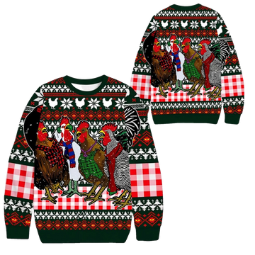 2026 Christmas Funny Chicken Ugly Sweater - Moonbestprint