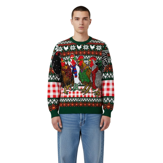 2026 Christmas Funny Chicken Ugly Sweater - Moonbestprint