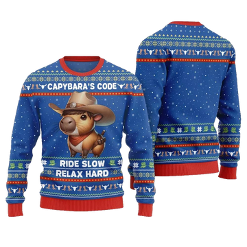 2026 Christmas Funny Capybara Ugly Christmas Sweater - Moonbestprint