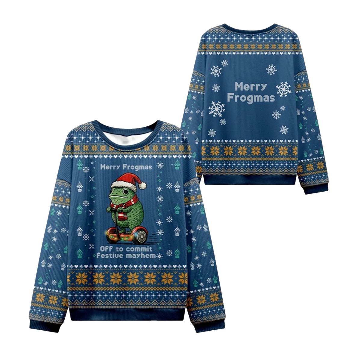 2026 Christmas Frogmas Mischief Ugly Sweater - Moonbestprint