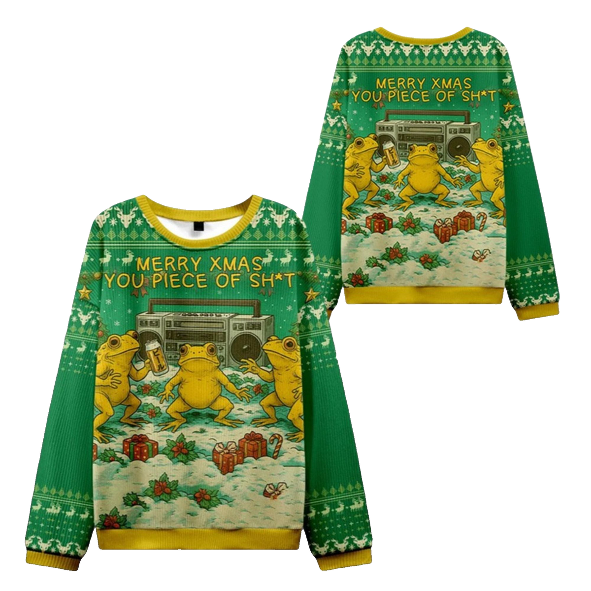 2026 Christmas Froggy Xmas Mayhem Ugly Sweater - Moonbestprint