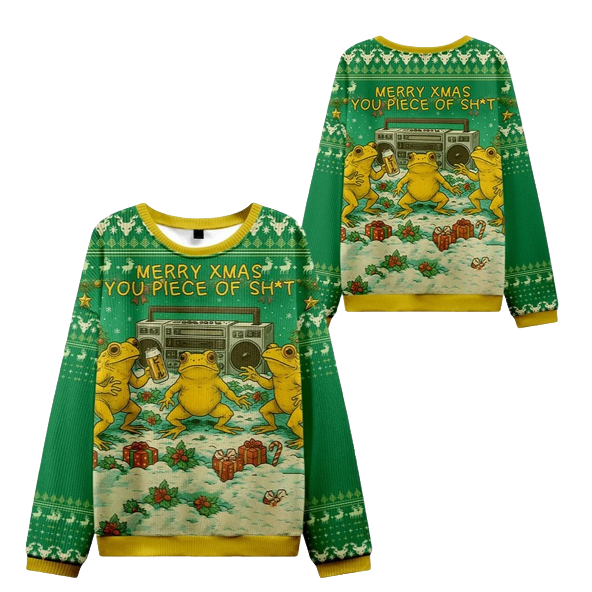 2026 Christmas Froggy Xmas Mayhem Ugly Sweater - Moonbestprint