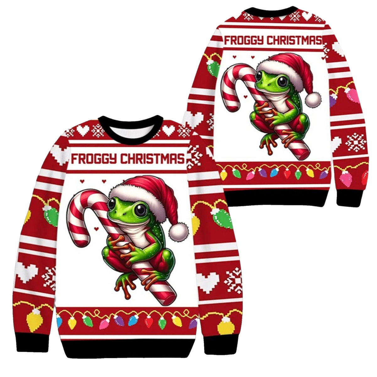 2026 Christmas Froggy Christmas Ugly Sweater - Moonbestprint