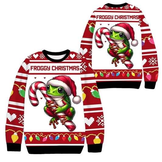 2026 Christmas Froggy Christmas Ugly Sweater - Moonbestprint