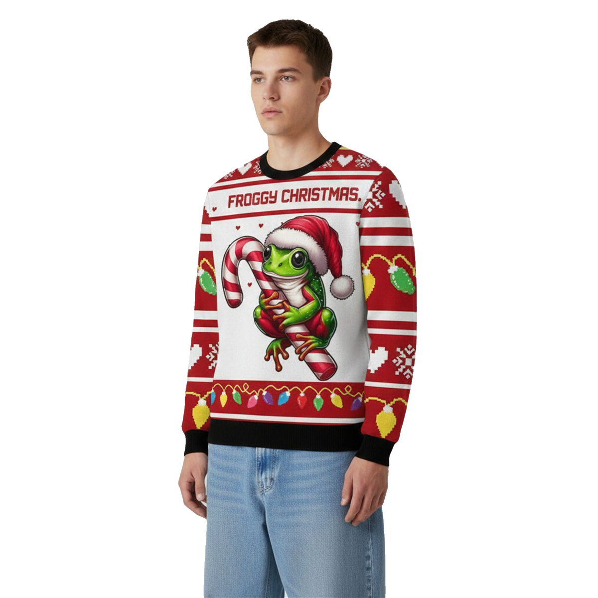 2026 Christmas Froggy Christmas Ugly Sweater - Moonbestprint
