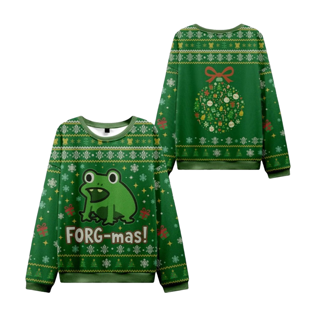 2026 Christmas Frog-mas Ugly Christmas Sweater - Moonbestprint