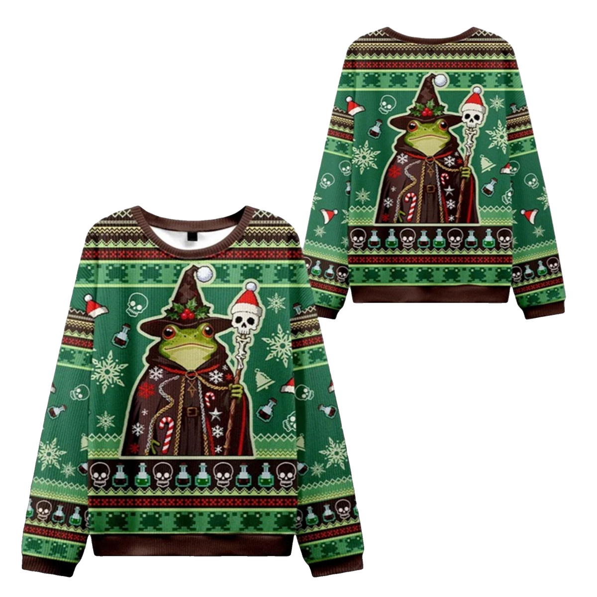 2026 Christmas Frog Wizard Ugly Sweater - Moonbestprint