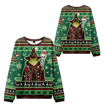2026 Christmas Frog Wizard Ugly Sweater - Moonbestprint