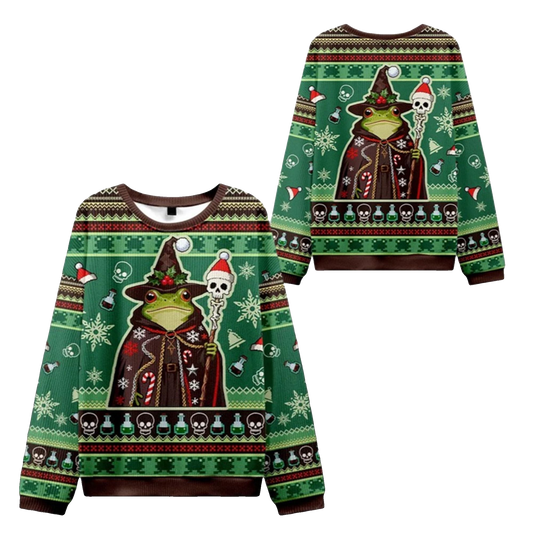 2026 Christmas Frog Wizard Ugly Sweater - Moonbestprint
