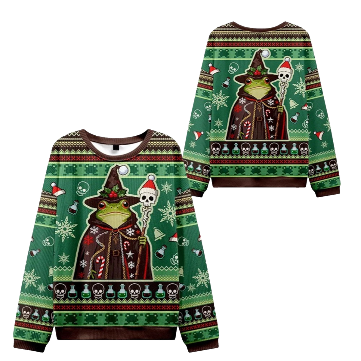 2026 Christmas Frog Wizard Ugly Sweater - Moonbestprint