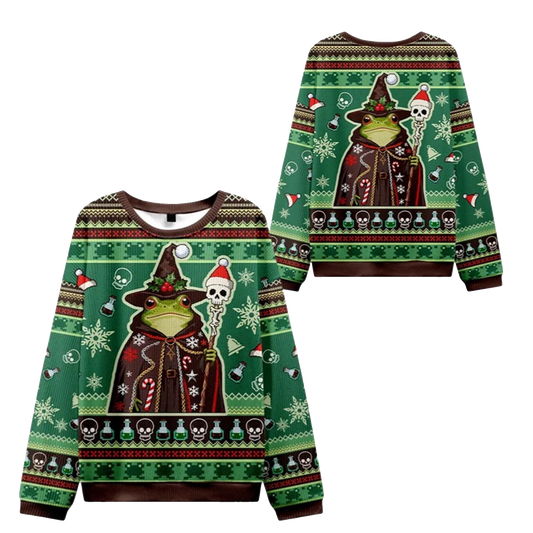 2026 Christmas Frog Wizard Ugly Sweater - Moonbestprint
