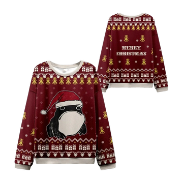 2026 Christmas Frog Wearing Santa Hat Ugly Sweater - Moonbestprint