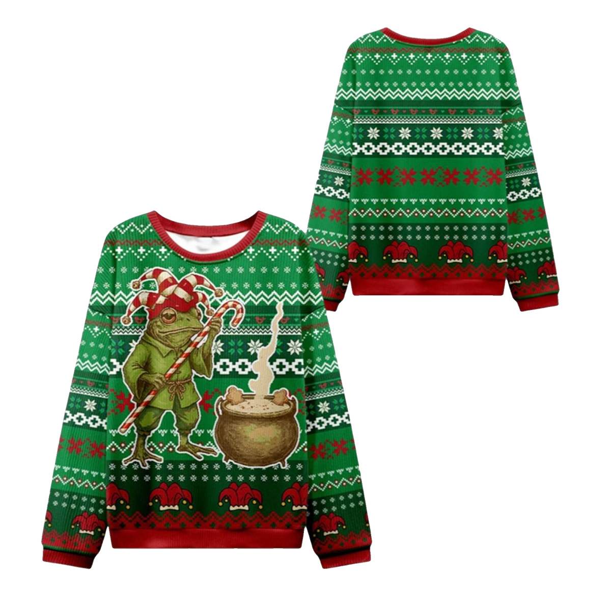 2026 Christmas Frog Making Soup Ugly Sweater - Moonbestprint