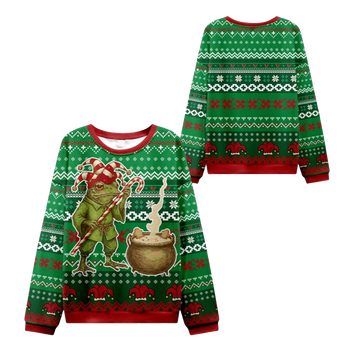 2026 Christmas Frog Making Soup Ugly Sweater - Moonbestprint