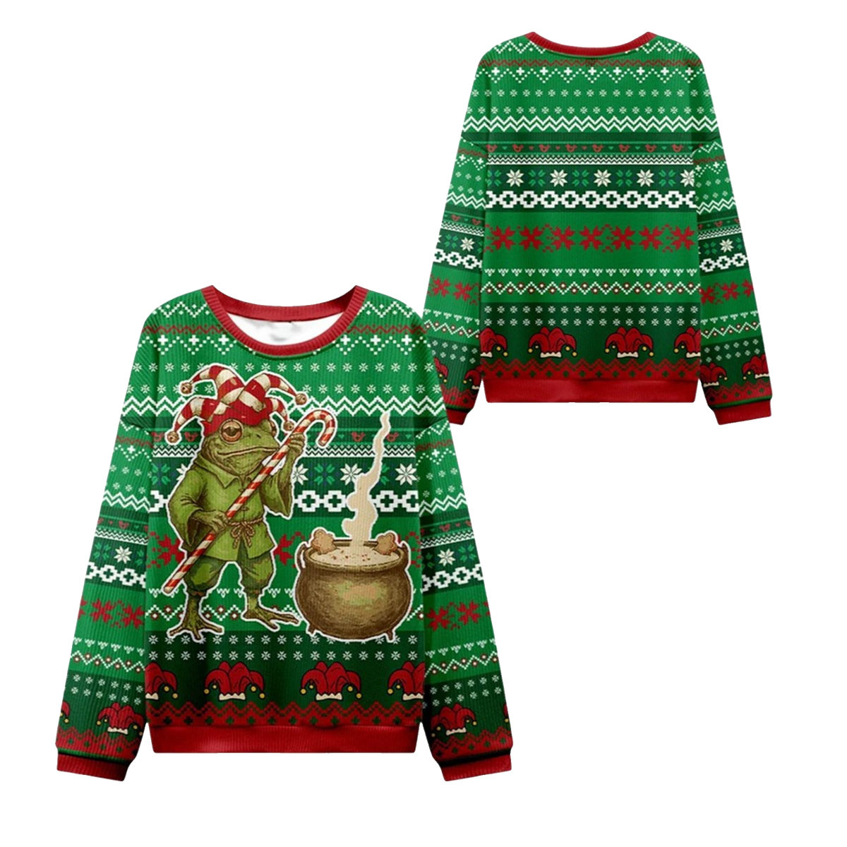 2026 Christmas Frog Making Soup Ugly Sweater - Moonbestprint
