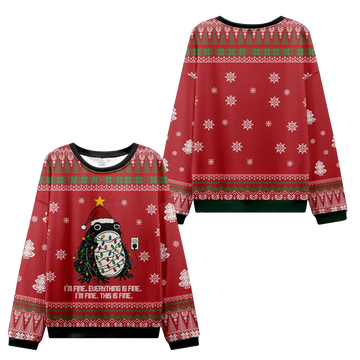 2026 Christmas Frog Everything Is Fine Ugly Sweater - Moonbestprint
