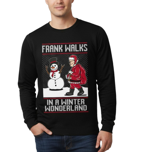 2026 Christmas Frank Walks Wonderland Ugy Sweater - Moonbestprint
