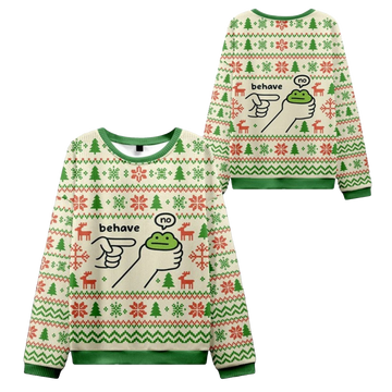 2026 Christmas Focused Samurai Frog Ugly Sweater - Moonbestprint