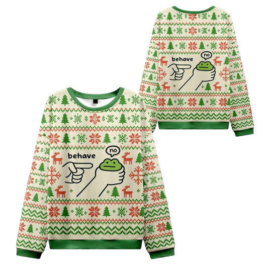 2026 Christmas Focused Samurai Frog Ugly Sweater - Moonbestprint
