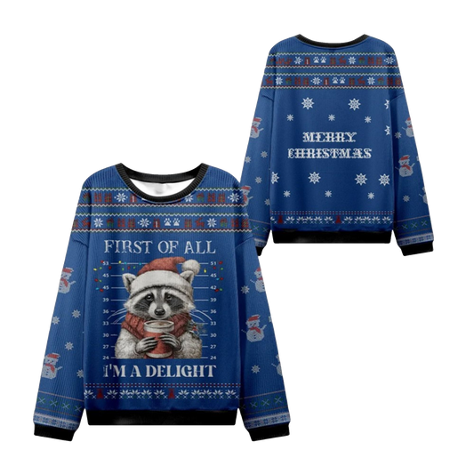 2026 Christmas First Of All I'm A Delight Ugly Sweater - Moonbestprint