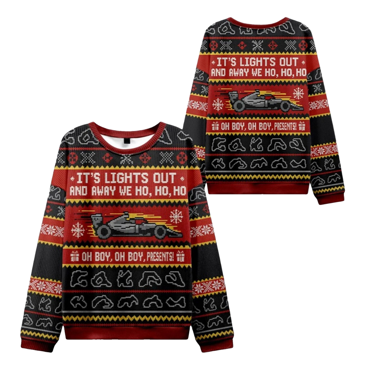 2026 Christmas Festive Lights Out Racing Ugly Sweater - Moonbestprint