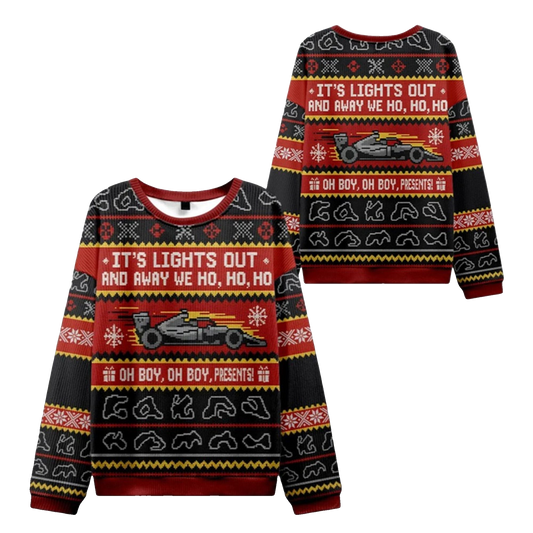 2026 Christmas Festive Lights Out Racing Ugly Sweater - Moonbestprint
