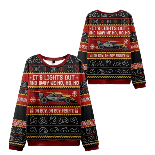 2026 Christmas Festive Lights Out Racing Ugly Sweater - Moonbestprint