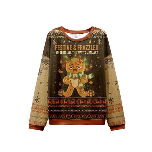 2026 Christmas Festive & Frazzled Ugly Sweater - Moonbestprint
