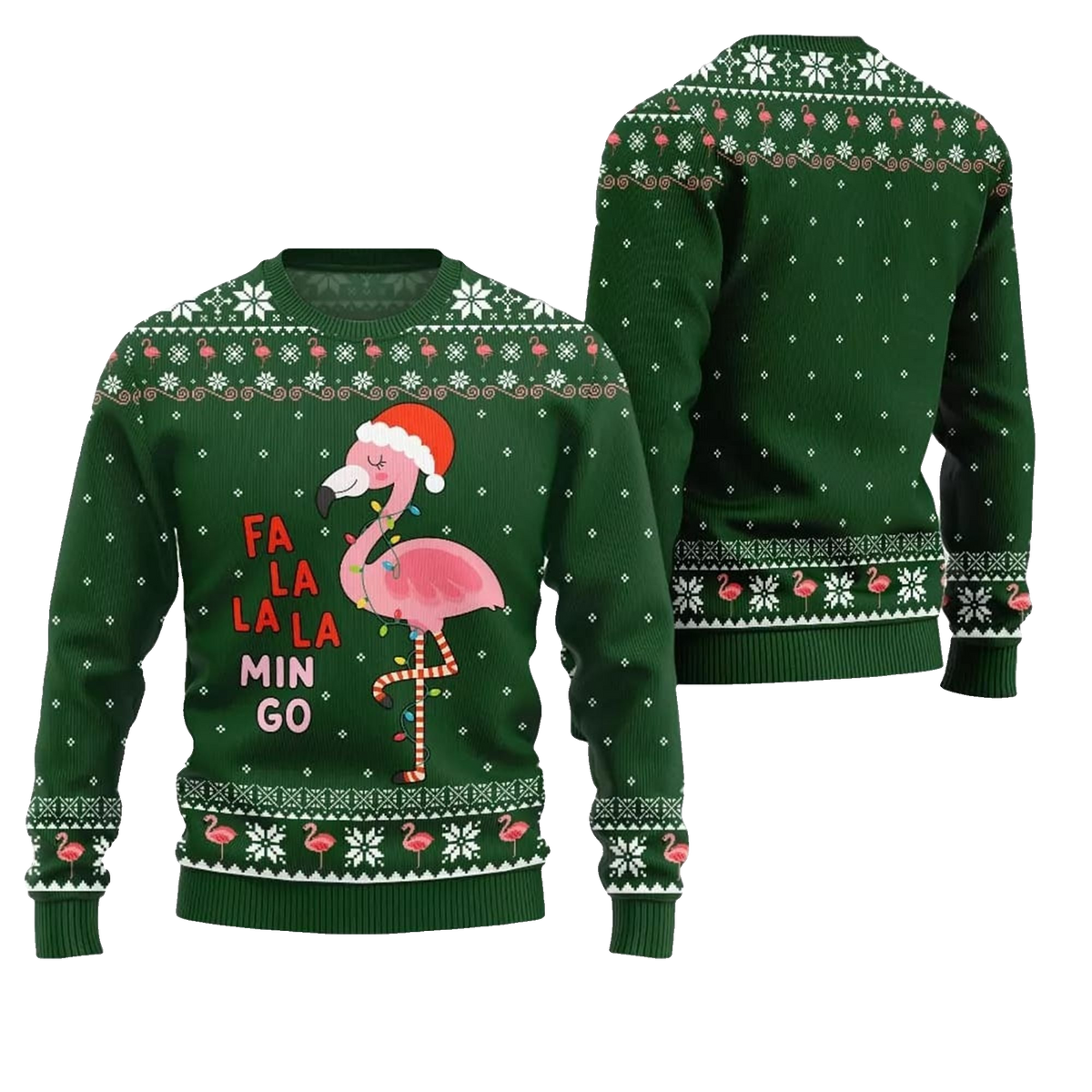 2026 Christmas Fala Mingo Flamingo Sweater - Moonbestprint