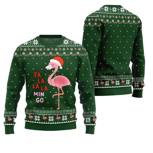 2026 Christmas Fala Mingo Flamingo Sweater - Moonbestprint