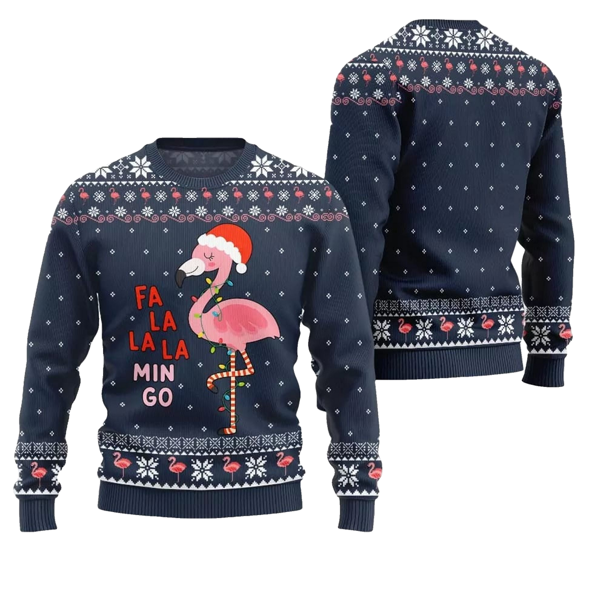2026 Christmas Fala Mingo Flamingo Sweater - Moonbestprint