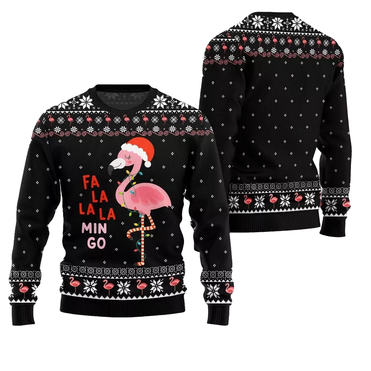 2026 Christmas Fala Mingo Flamingo Sweater - Moonbestprint