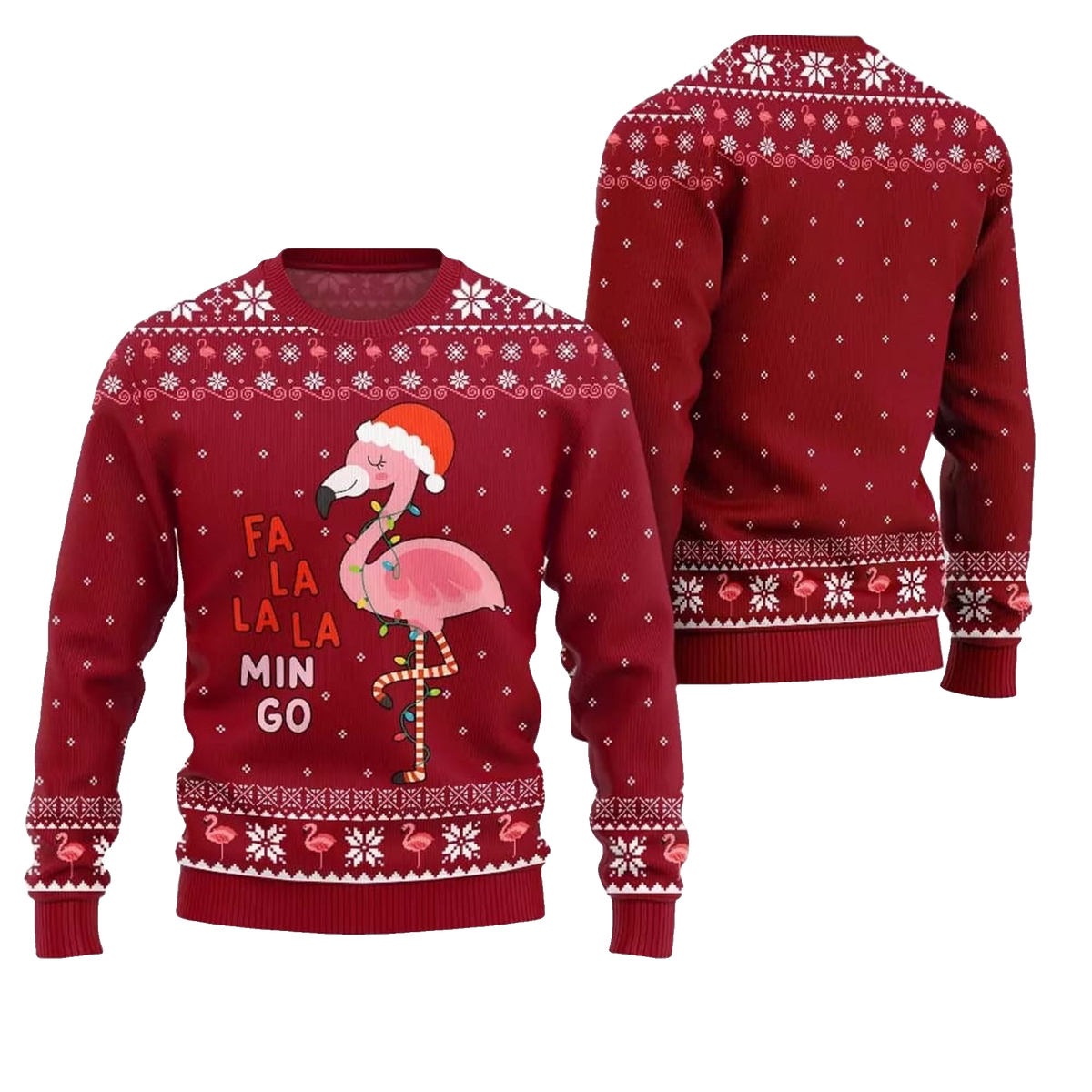 2026 Christmas Fala Mingo Flamingo Sweater - Moonbestprint