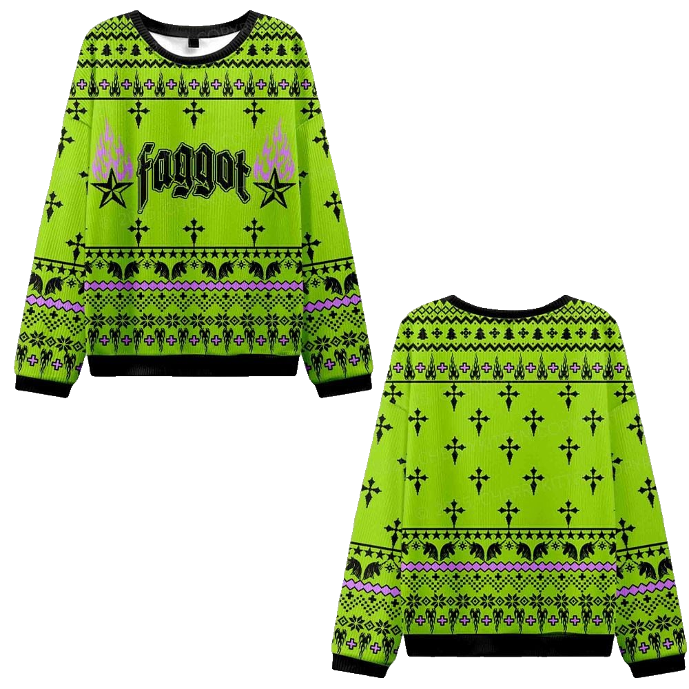 2026 Christmas Faggot Pride Ugly Christmas Sweater - Moonbestprint