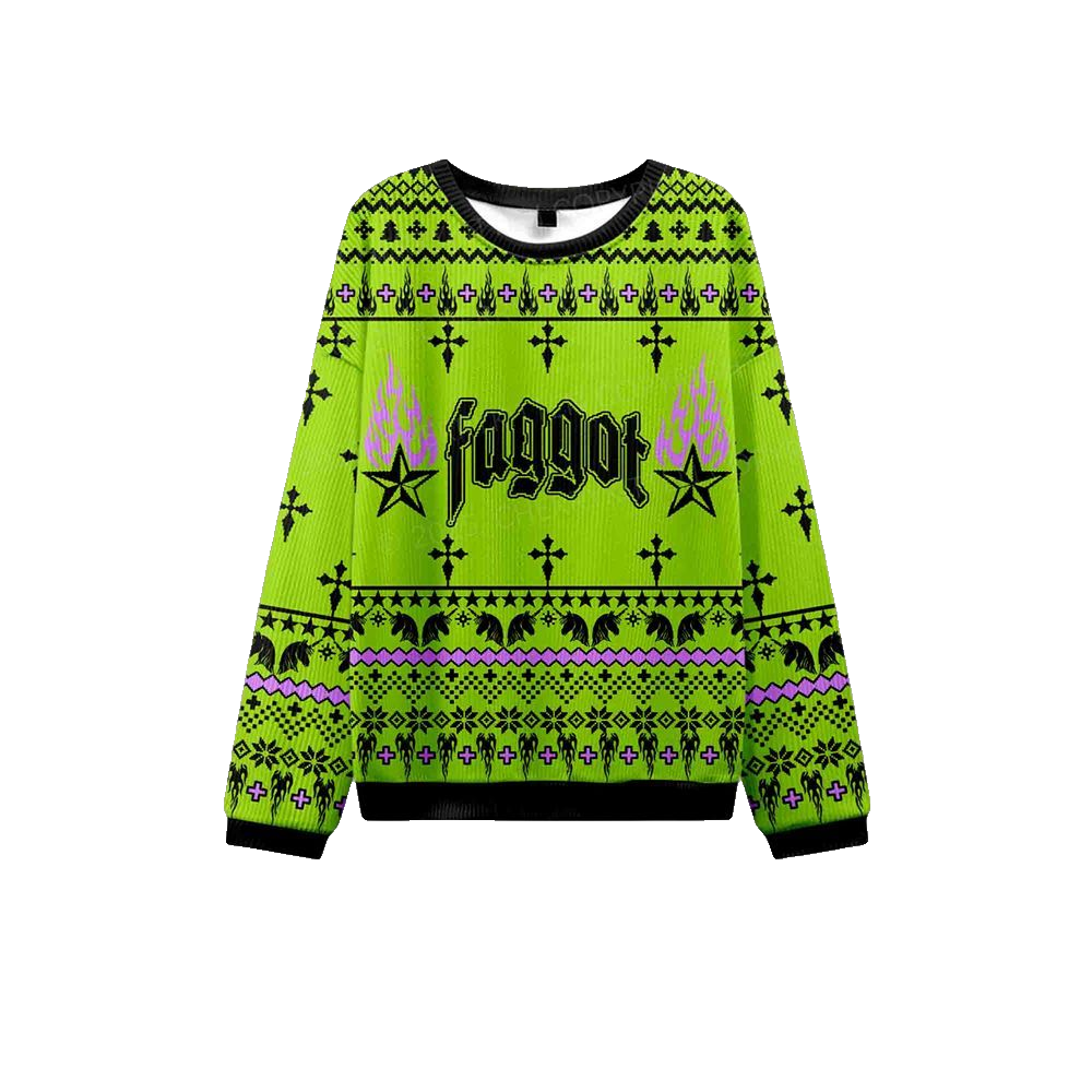 2026 Christmas Faggot Pride Ugly Christmas Sweater - Moonbestprint