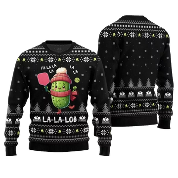 2026 Christmas Fa La Lob Pickleball Ugly Sweater - Moonbestprint