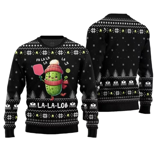 2026 Christmas Fa La Lob Pickleball Ugly Sweater - Moonbestprint
