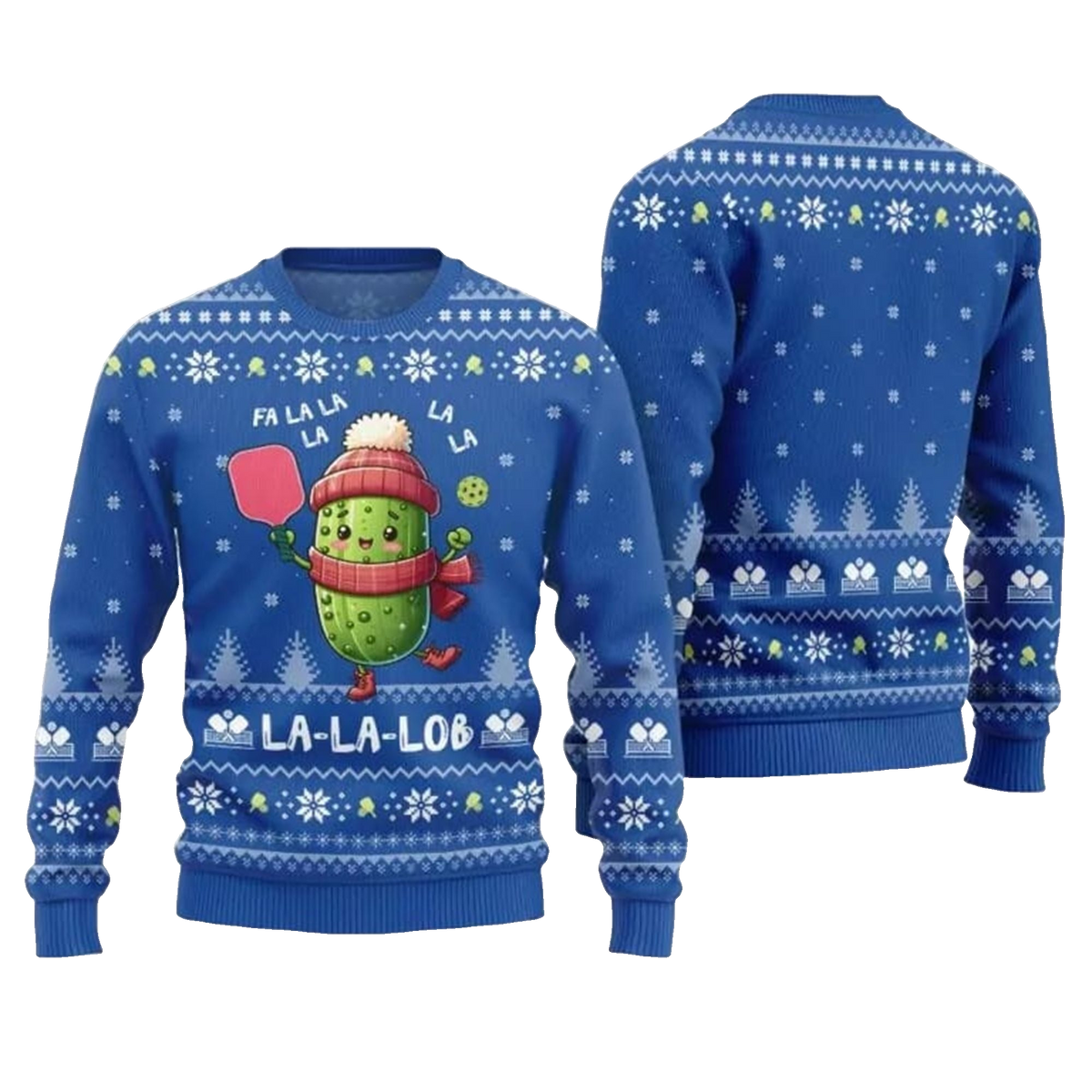 2026 Christmas Fa La Lob Pickleball Ugly Sweater - Moonbestprint