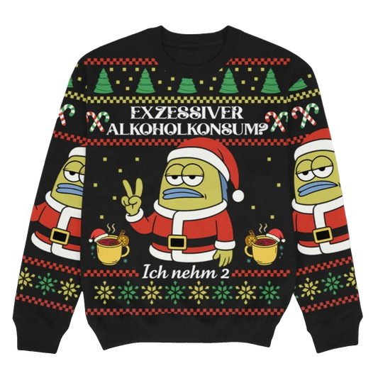 2026 Christmas Exzesiver Alkoholkonsum Ugly Sweater - Moonbestprint