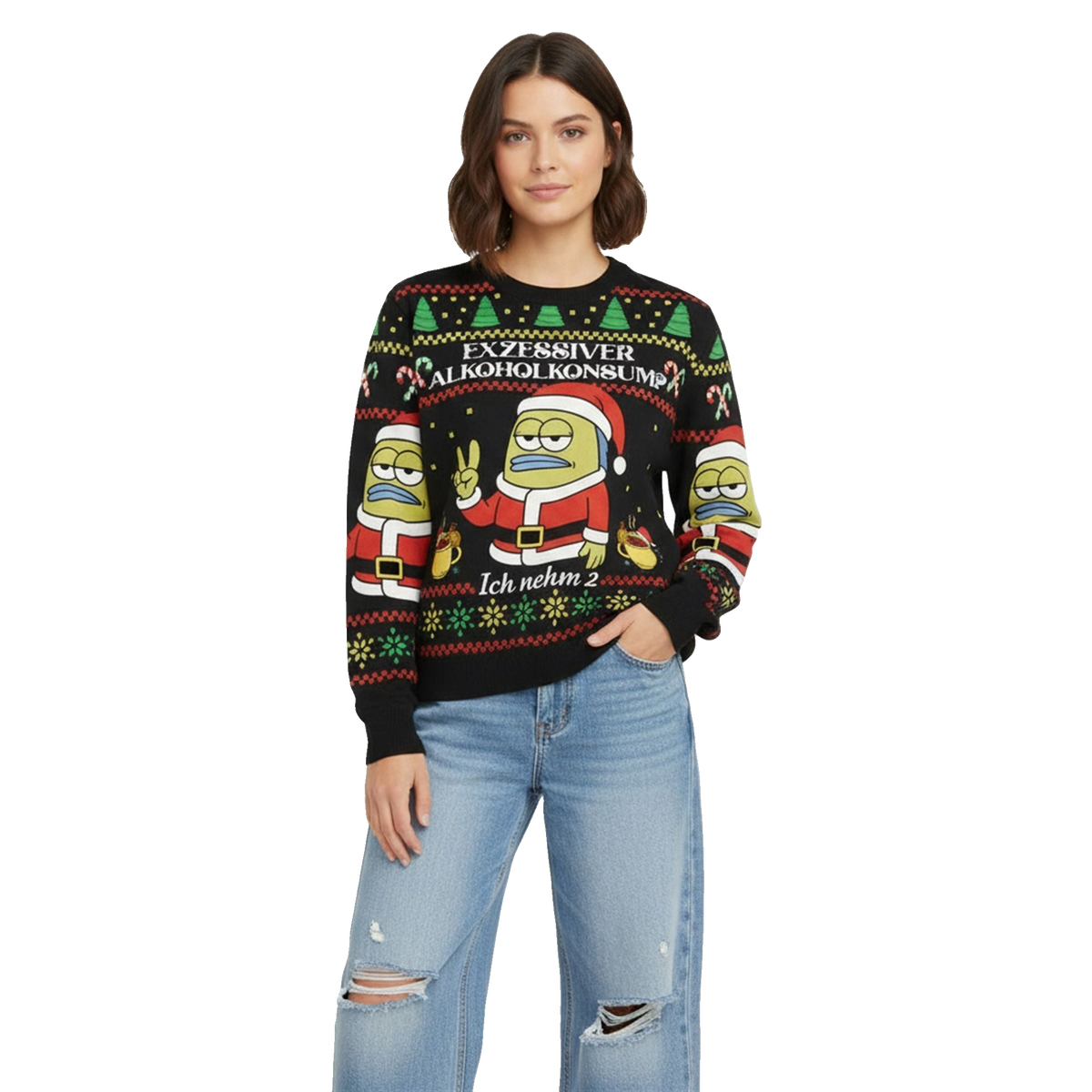 2026 Christmas Exzesiver Alkoholkonsum Ugly Sweater - Moonbestprint
