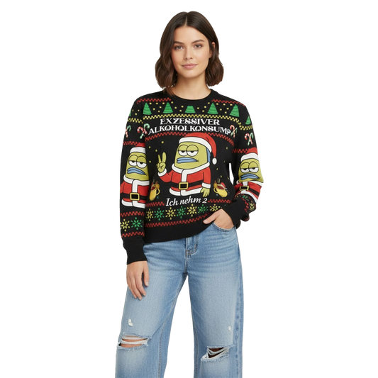 2026 Christmas Exzesiver Alkoholkonsum Ugly Sweater - Moonbestprint