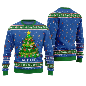 2026 Christmas Epic Chicken Ornament On Christmas Tree Ugly Christmas Sweater - Moonbestprint