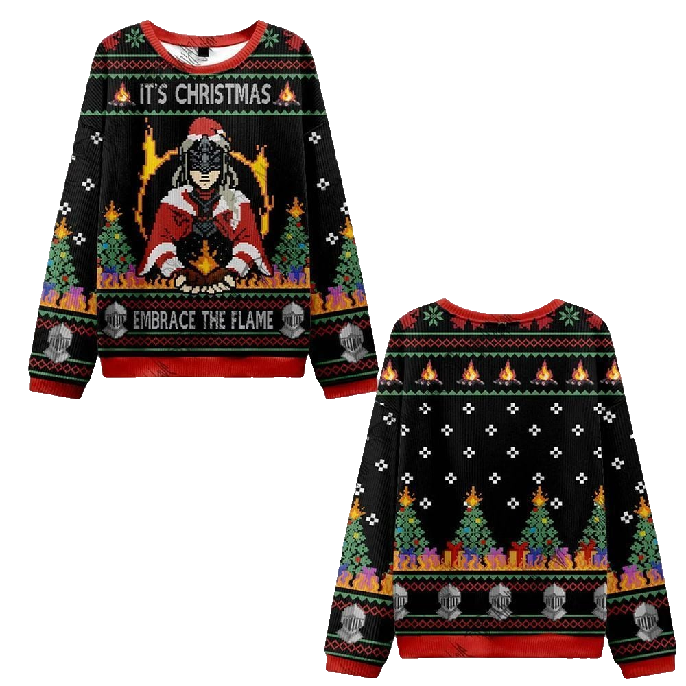 2026 Christmas Embrace the Flame Ugly Christmas Sweater - Moonbestprint