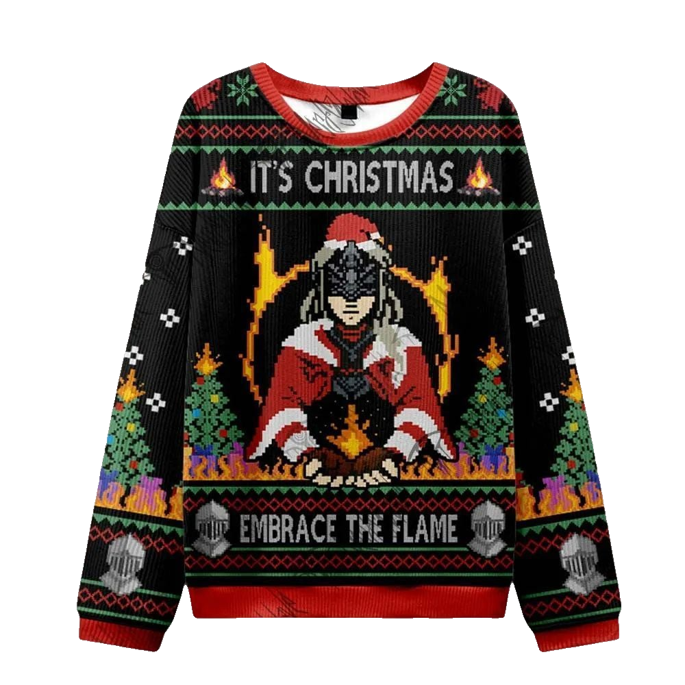 2026 Christmas Embrace the Flame Ugly Christmas Sweater - Moonbestprint
