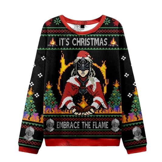 2026 Christmas Embrace the Flame Ugly Christmas Sweater - Moonbestprint