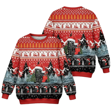 2026 Christmas Electric Forklift Ugly Christmas Sweater - Moonbestprint