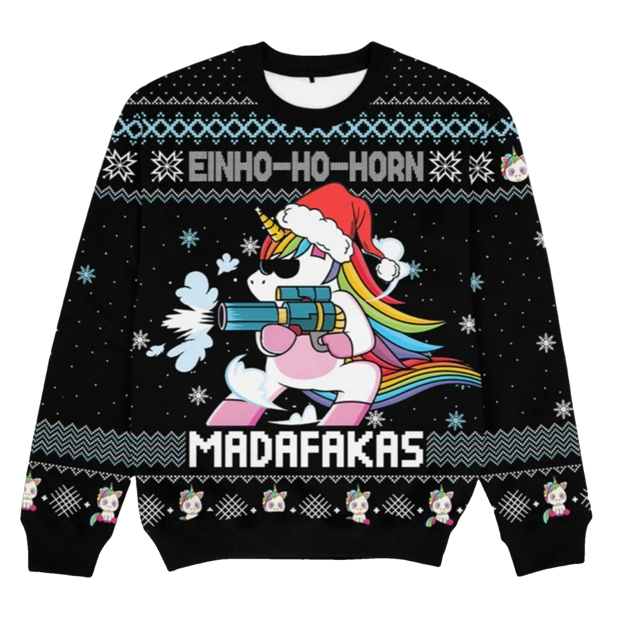 2026 Christmas Einho Ho Horn Madadakas Ugly Sweater - Moonbestprint